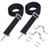 Sangles de toit bimini 2 pcs Tissu et acier inoxydable 