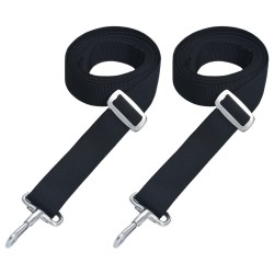 Sangles de toit bimini 2 pcs Tissu et acier inoxydable 