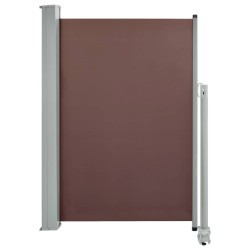 Auvent latéral rétractable de patio 120x300 cm Marron 