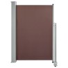 Auvent latéral rétractable de patio 120x300 cm Marron 