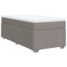 Sommier à lattes de lit avec matelas Taupe 90x190 cm Tissu 