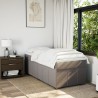 Sommier à lattes de lit avec matelas Taupe 90x190 cm Tissu 