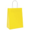 Sacs en papier 50 pcs avec poignées jaune 21x11x28 cm 