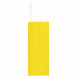 Sacs en papier 50 pcs avec poignées jaune 21x11x28 cm 