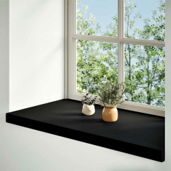 Appuis de fenêtre 2 pcs marron foncé bois de chêne massif 