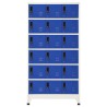 Armoire à casiers Gris et bleu 90x40x180 cm Acier 