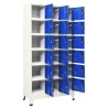 Armoire à casiers Gris et bleu 90x40x180 cm Acier 