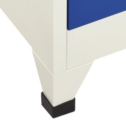 Armoire à casiers Gris et bleu 90x40x180 cm Acier 