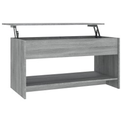 Table basse sonoma gris 102x50x52,5 cm bois d'ingénierie 