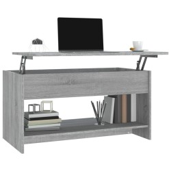 Table basse sonoma gris 102x50x52,5 cm bois d'ingénierie 