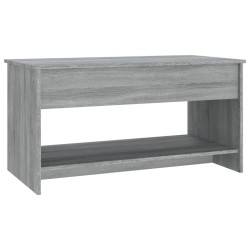 Table basse sonoma gris 102x50x52,5 cm bois d'ingénierie 