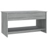 Table basse sonoma gris 102x50x52,5 cm bois d'ingénierie 