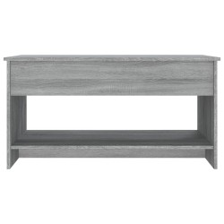 Table basse sonoma gris 102x50x52,5 cm bois d'ingénierie 