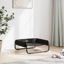 Lit surélevé pour chien anthracite tissu Oxford et acier 