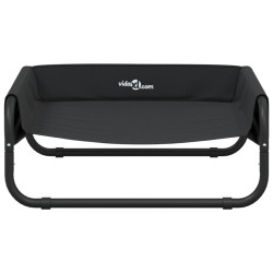 Lit surélevé pour chien anthracite tissu Oxford et acier 