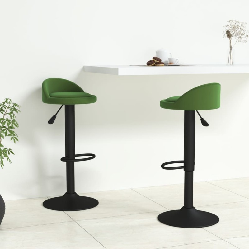 Tabourets de bar lot de 2 vert foncé velours Tabourets de bar lot de 2 vert foncé velours