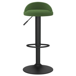 Tabourets de bar lot de 2 vert foncé velours 