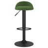 Tabourets de bar lot de 2 vert foncé velours 