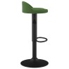 Tabourets de bar lot de 2 vert foncé velours 