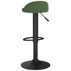 Tabourets de bar lot de 2 vert foncé velours 