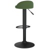 Tabourets de bar lot de 2 vert foncé velours 