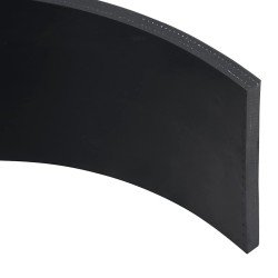 Bordure en caoutchouc de chasse-neige noir 150x15x1 cm 