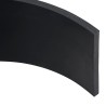 Bordure en caoutchouc de chasse-neige noir 150x15x1 cm 