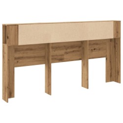 Armoire de tête de lit chêne artisanal 200x18,5x102,5 cm 