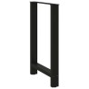 Pieds de table de bar Noir 2 pièces 60 x (90-91) cm Acier 