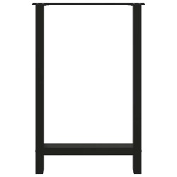 Pieds de table de bar Noir 2 pièces 60 x (90-91) cm Acier 