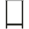 Pieds de table de bar Noir 2 pièces 60 x (90-91) cm Acier 