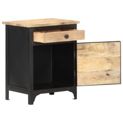 Table de chevet 40x30x50 cm Bois de manguier massif 
