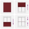 Store plissé rouge bordeaux 110x100 cm largeur du tissu 109,4cm 