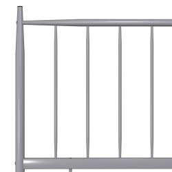 Cadre de lit sans matelas gris métal 100x200 cm 