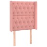 Tête de lit avec oreilles Rose 83x16x118/128 cm Velours 