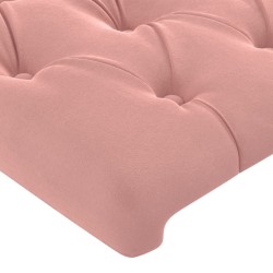 Tête de lit avec oreilles Rose 83x16x118/128 cm Velours 