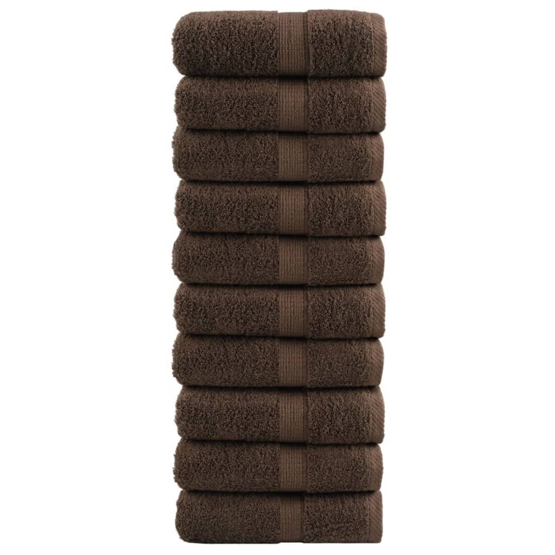 Serviettes d'invité de qualité supérieure SOLUND 10 pcs marron 
