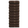 Serviettes d'invité de qualité supérieure SOLUND 10 pcs marron 