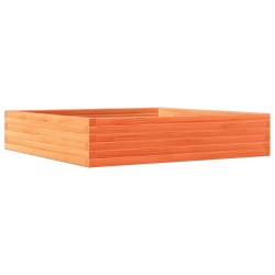Jardinière cire marron 110x110x23 cm bois de pin massif 