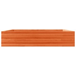 Jardinière cire marron 110x110x23 cm bois de pin massif 