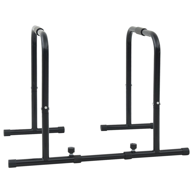 Barre de dips avec longueur réglable, capacité de 300 kg, 96-117x67x75 cm en acier 