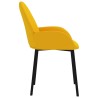 Chaises à manger lot de 2 Jaune Velours 