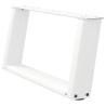 Pieds de table basse en U 2 pièces Blanc 70 x (30-31) cm Acier 