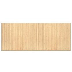 Tapis rectangulaire naturel clair 80x200 cm bambou 