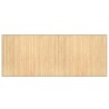 Tapis rectangulaire naturel clair 80x200 cm bambou 