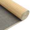 Tapis rectangulaire naturel clair 80x200 cm bambou 