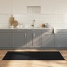 Tapis rectangulaire noir 80x200 cm bambou 
