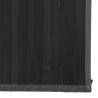 Tapis rectangulaire noir 80x200 cm bambou 