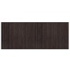 Tapis rectangulaire marron foncé 80x200 cm bambou 