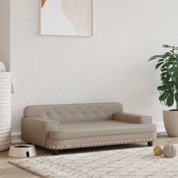Lit pour chien cappuccino 90x53x30 cm similicuir 